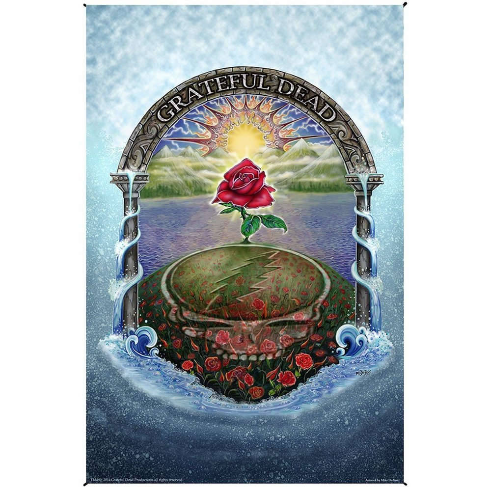 Grateful Dead Rose Garden Heady Art Print Mini Tapestry 30x45